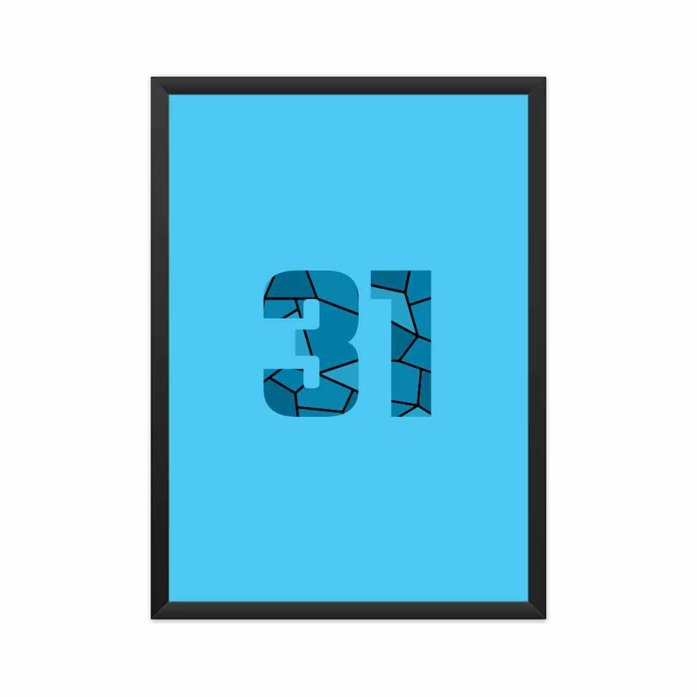 31 Number Framed Poster