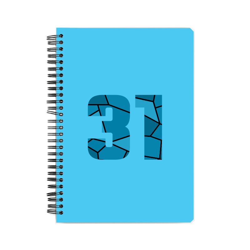 31 Number Notebook (Sky Blue, A5 Size, 100 Pages, Ruled, 6 Pack)