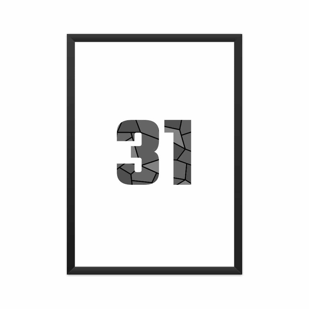 31 Number Framed Poster