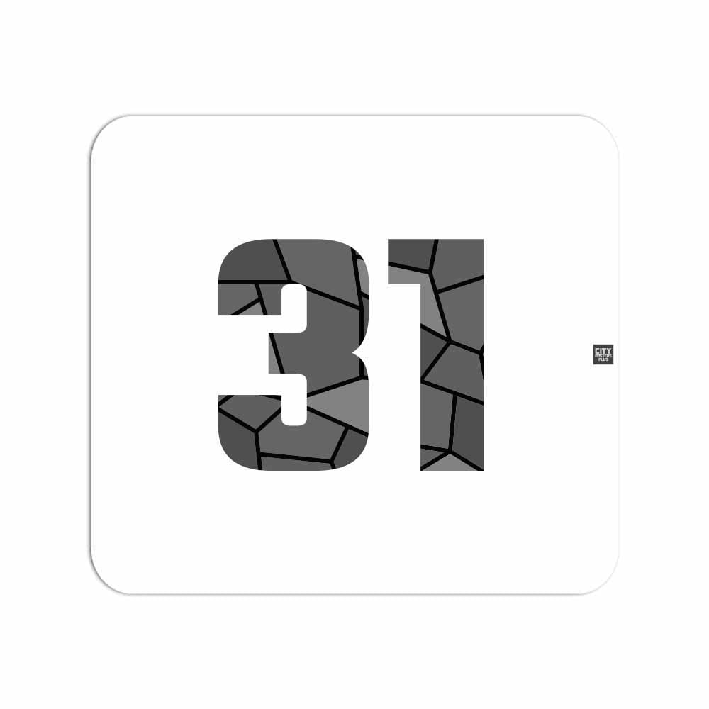 31 Number Mousepad (White)