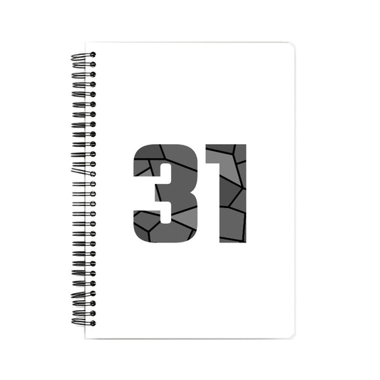 31 Number Notebook (White, A5 Size, 100 Pages, Ruled, 6 Pack)