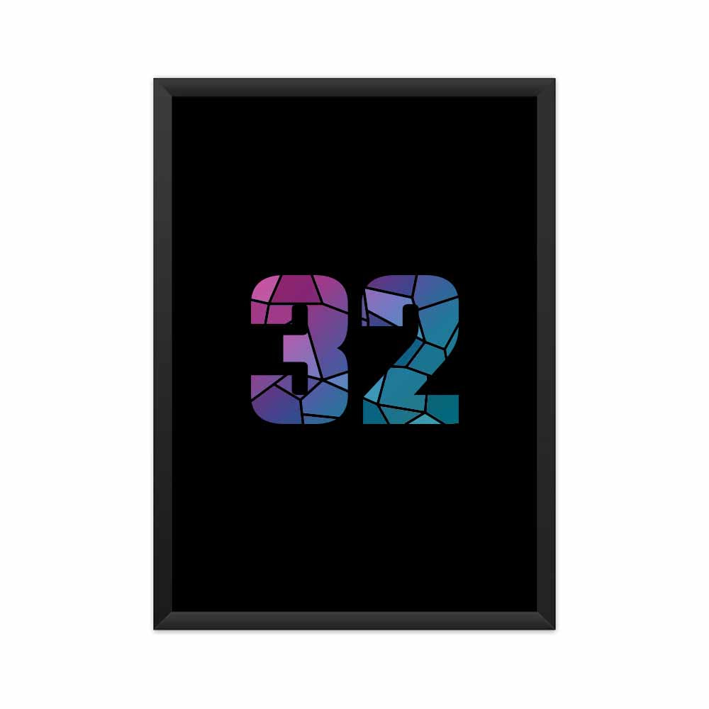 32 Number Framed Poster