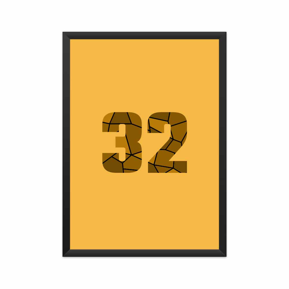 32 Number Framed Poster