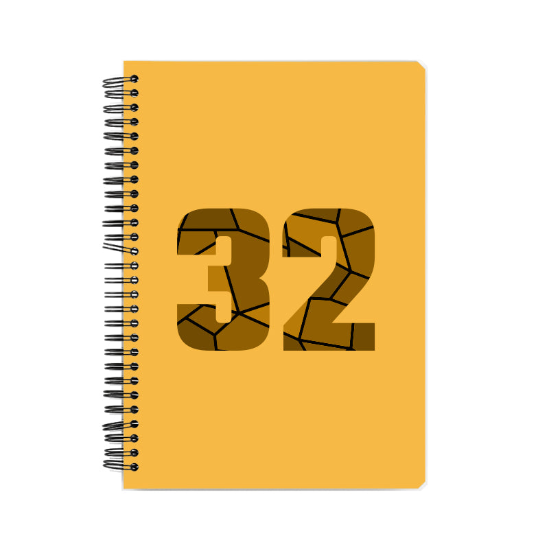 32 Number Notebook (Golden Yellow, A5 Size, 100 Pages, Ruled, 6 Pack)