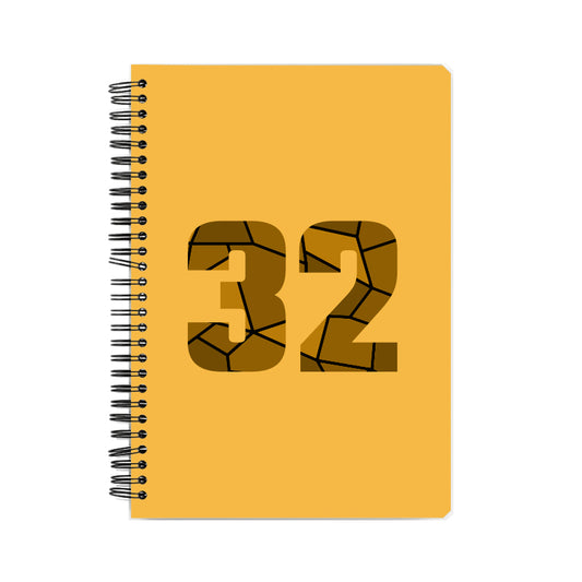 32 Number Notebook (Golden Yellow, A5 Size, 100 Pages, Ruled, 6 Pack)