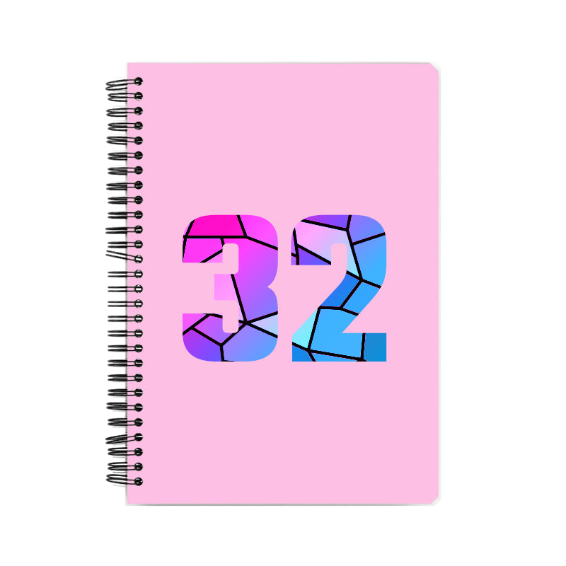 32 Number Notebook (Light Pink, A5 Size, 100 Pages, Ruled, 6 Pack)