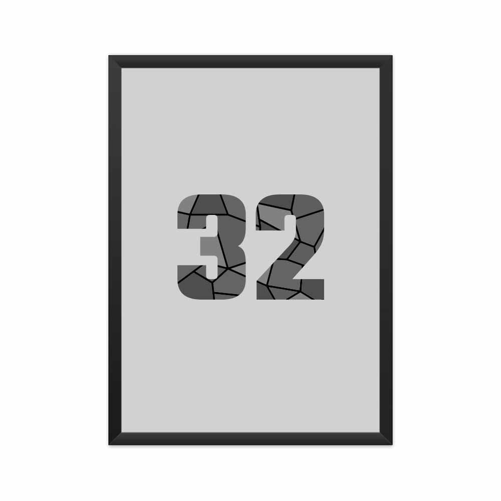 32 Number Framed Poster