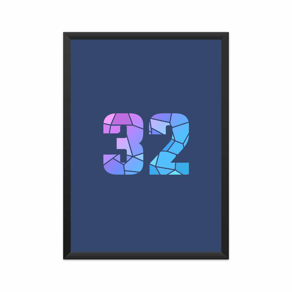 32 Number Framed Poster