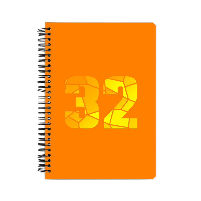 32 Number Notebook (Orange, A5 Size, 100 Pages, Ruled, 6 Pack)