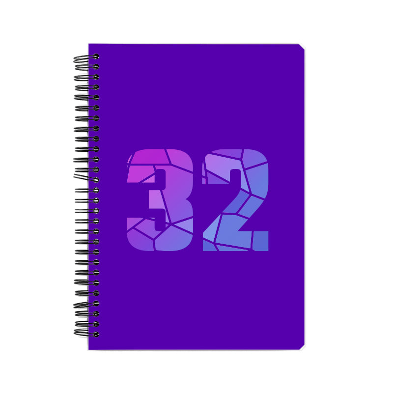 32 Number Notebook (Purple, A5 Size, 100 Pages, Ruled, 6 Pack)