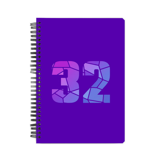 32 Number Notebook (Purple, A5 Size, 100 Pages, Ruled, 6 Pack)