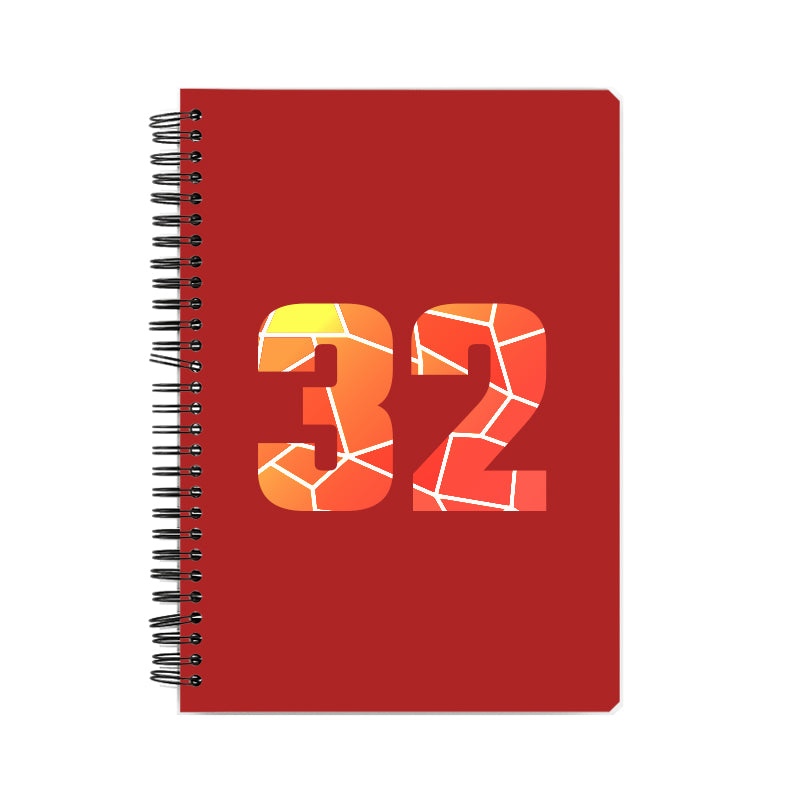 32 Number Notebook (Red, A5 Size, 100 Pages, Ruled, 6 Pack)