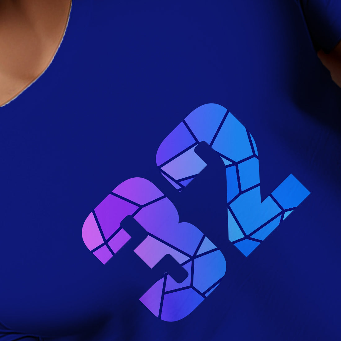32 Number Men Unisex T-Shirt | Custom Number Graphic Tee (Royal Blue)