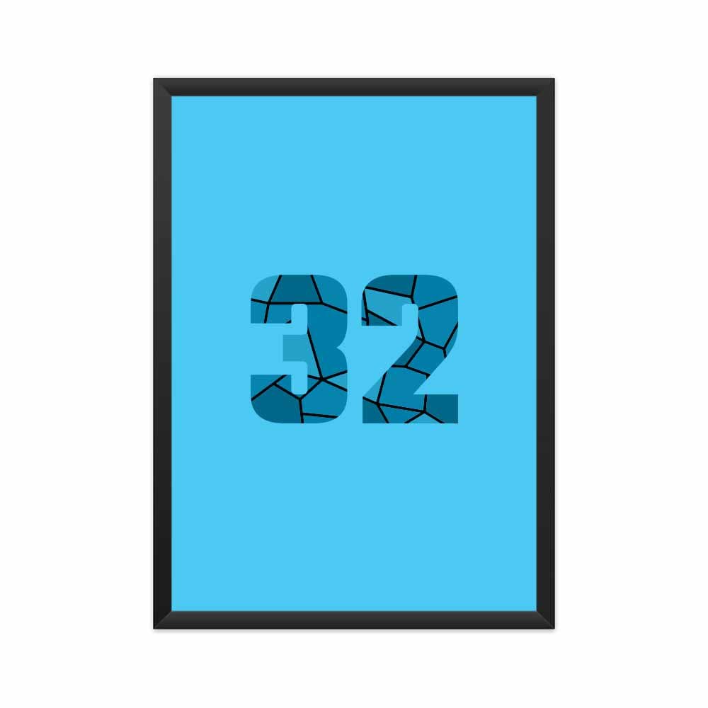 32 Number Framed Poster