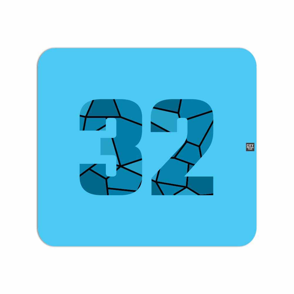 32 Number Mousepad (Sky Blue)