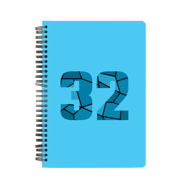 32 Number Notebook (Sky Blue, A5 Size, 100 Pages, Ruled, 6 Pack)