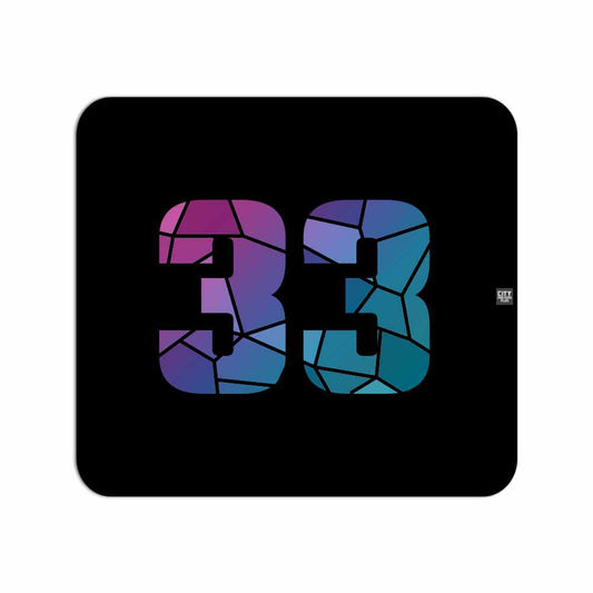 33 Number Mousepad (Black)