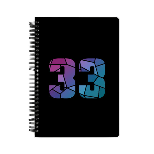 33 Number Notebook (Black, A5 Size, 100 Pages, Ruled, 6 Pack)