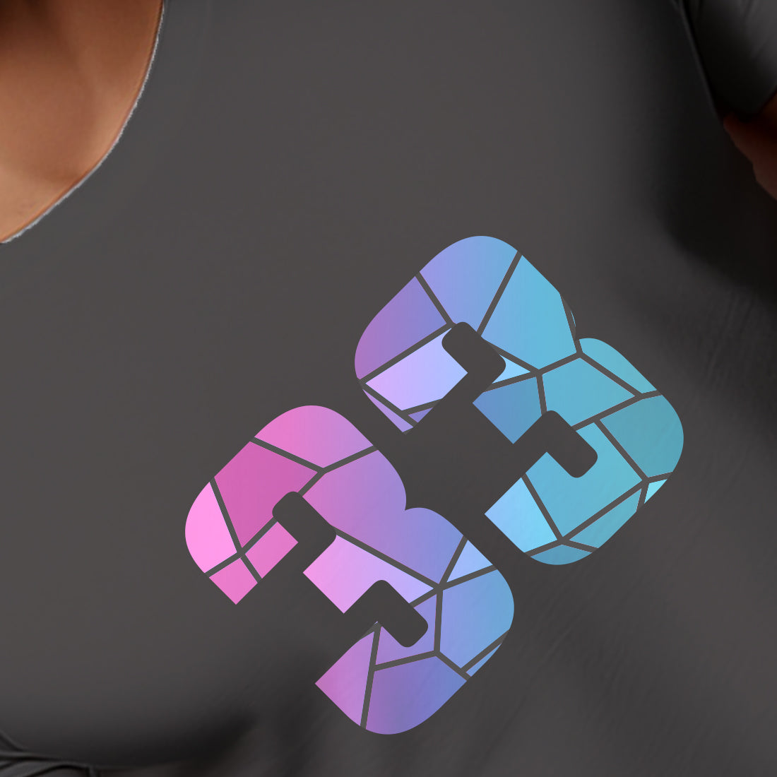 33 Number Men Unisex T-Shirt | Custom Number Graphic Tee (Charcoal Grey)
