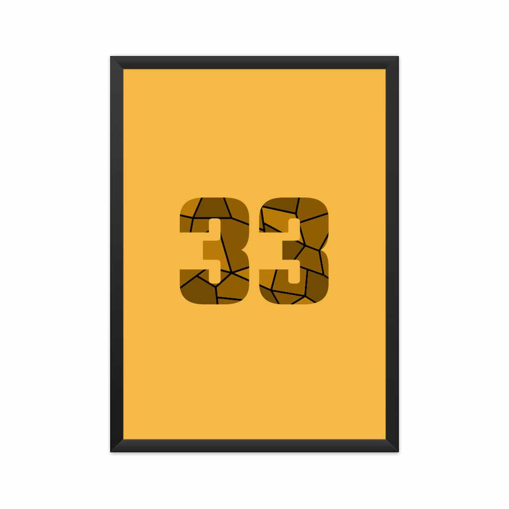 33 Number Framed Poster