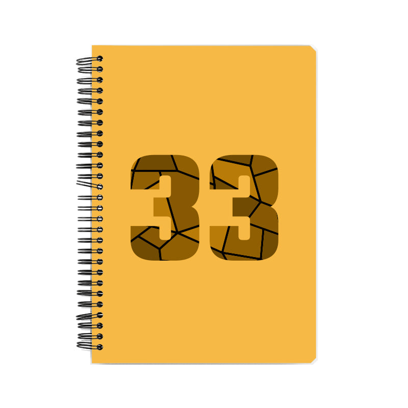 33 Number Notebook (Golden Yellow, A5 Size, 100 Pages, Ruled, 6 Pack)