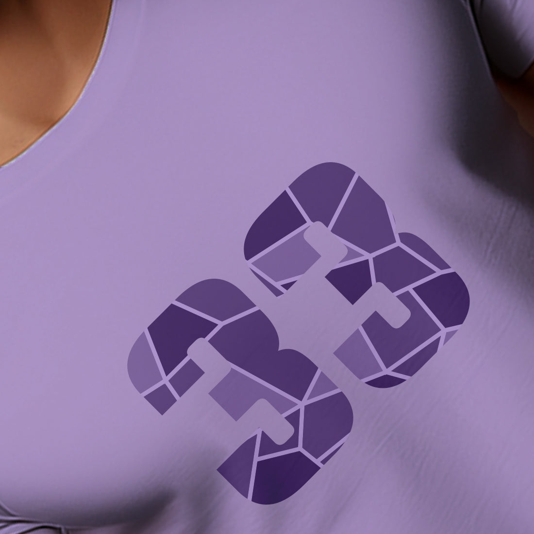 33 Number Men Unisex T-Shirt | Custom Number Graphic Tee (Iris Lavender)