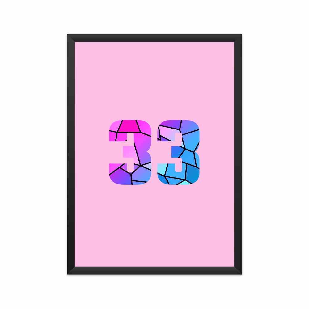 33 Number Framed Poster