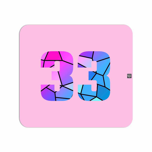 33 Number Mousepad (Light Pink)