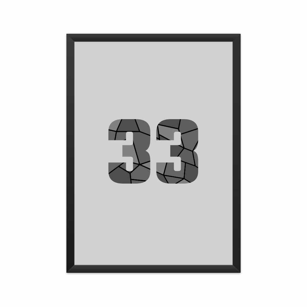 33 Number Framed Poster