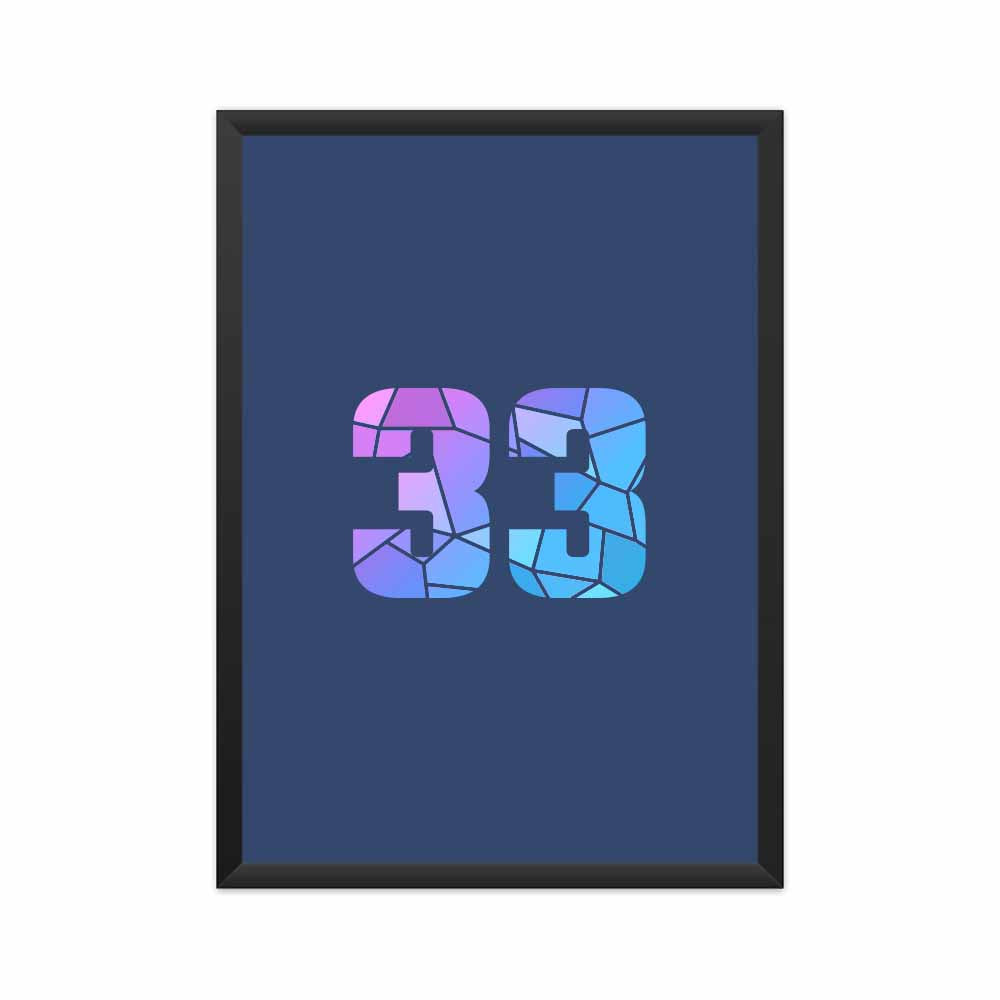 33 Number Framed Poster