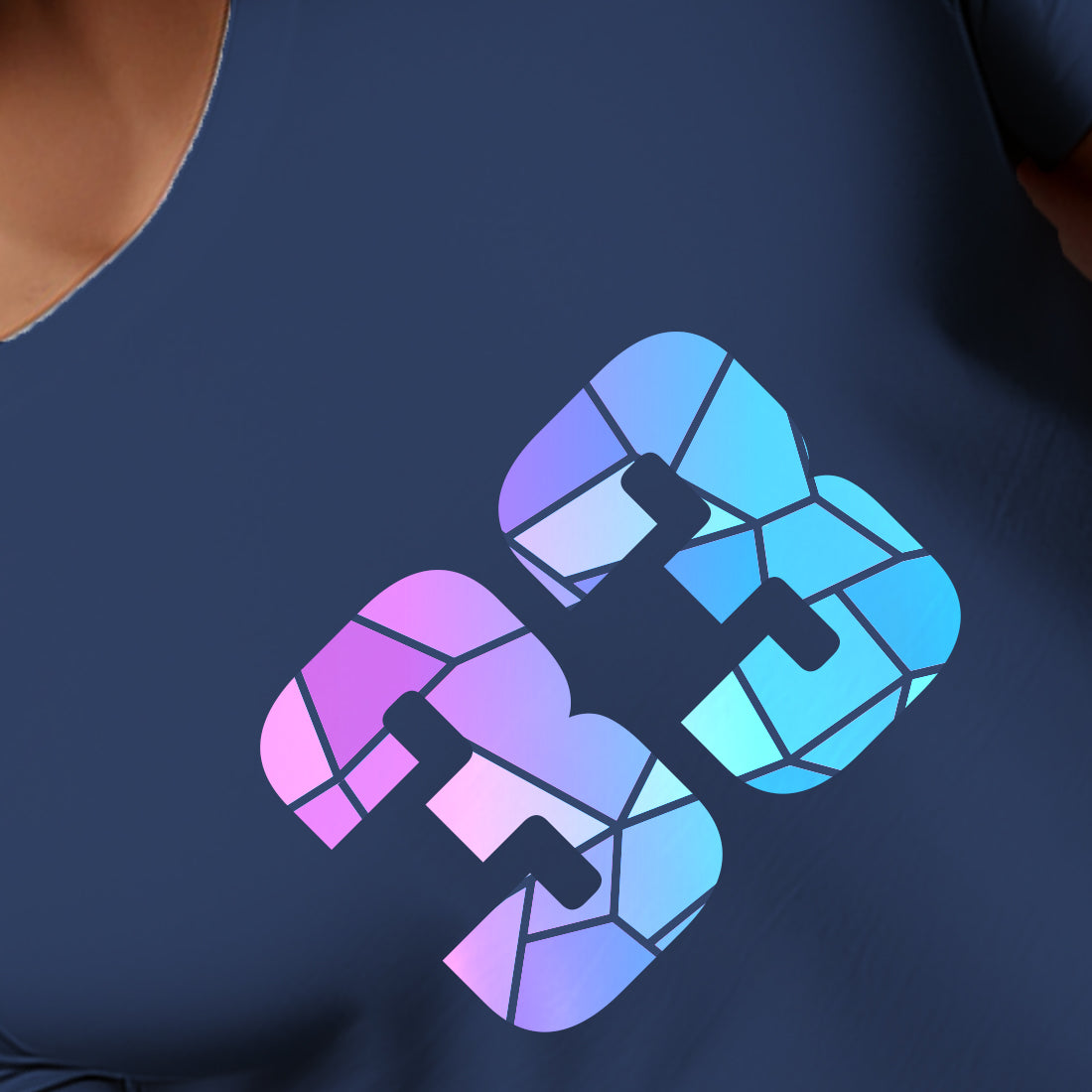 33 Number Men Unisex T-Shirt | Custom Number Graphic Tee (Navy Blue)