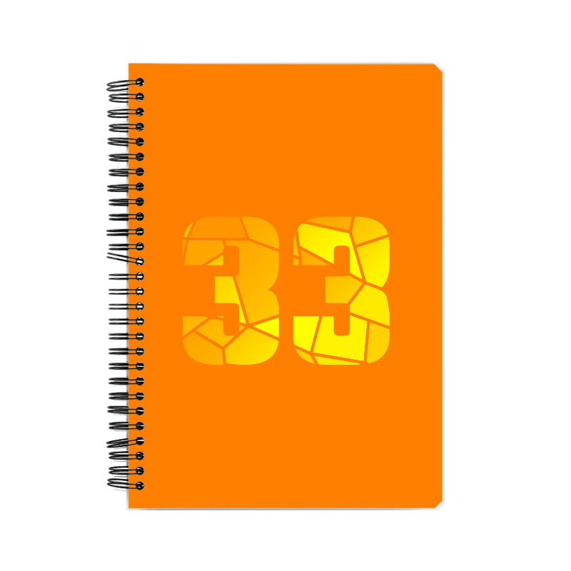 33 Number Notebook (Orange, A5 Size, 100 Pages, Ruled, 6 Pack)