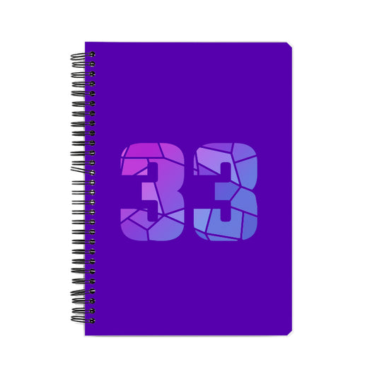 33 Number Notebook (Purple, A5 Size, 100 Pages, Ruled, 6 Pack)