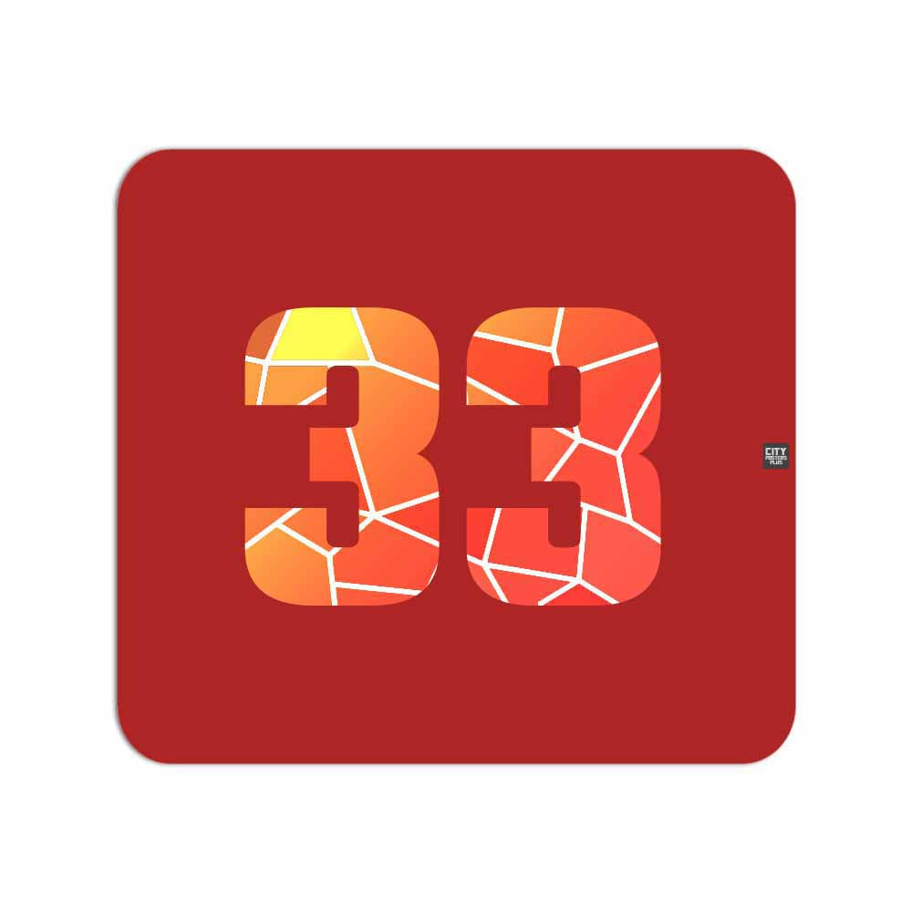 33 Number Mousepad (Red)