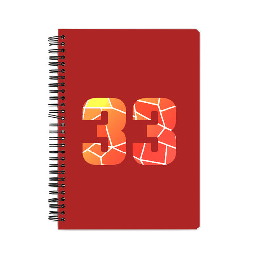 33 Number Notebook (Red, A5 Size, 100 Pages, Ruled, 6 Pack)