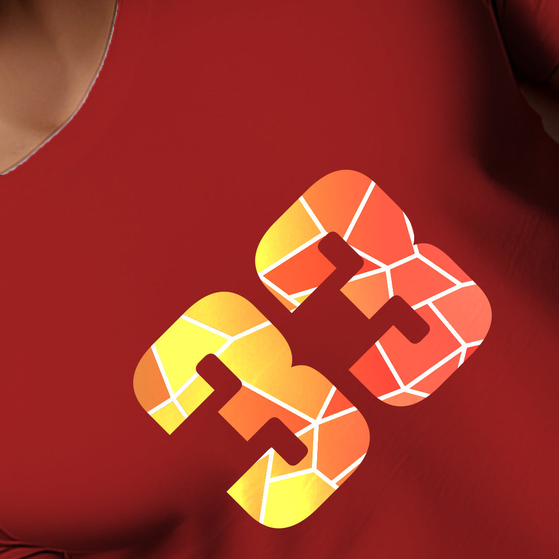 33 Number Men Unisex T-Shirt | Custom Number Graphic Tee (Red)