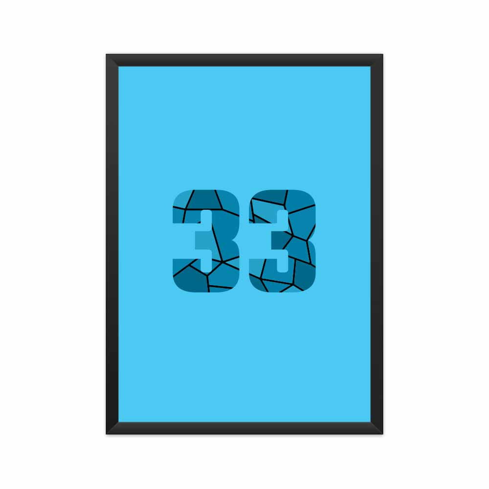 33 Number Framed Poster