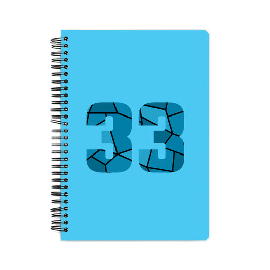 33 Number Notebook (Sky Blue, A5 Size, 100 Pages, Ruled, 6 Pack)