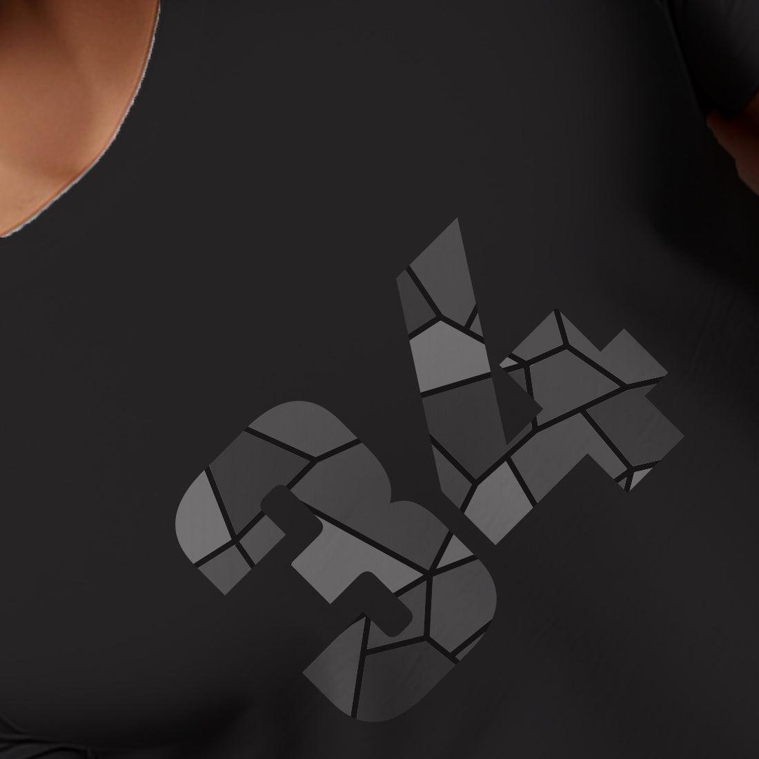34 Number Men Unisex T-Shirt | Custom Number Graphic Tee (Black)
