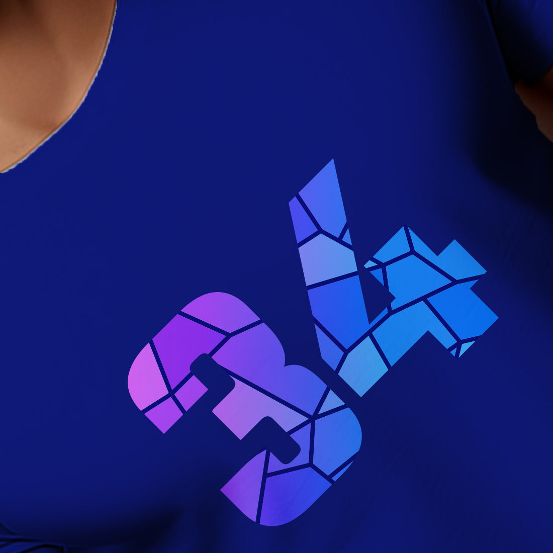 34 Number Men Unisex T-Shirt | Custom Number Graphic Tee (Royal Blue)