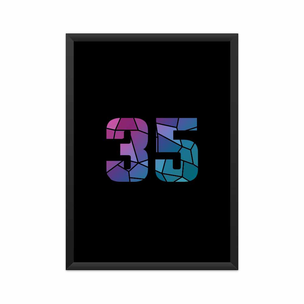 35 Number Framed Poster