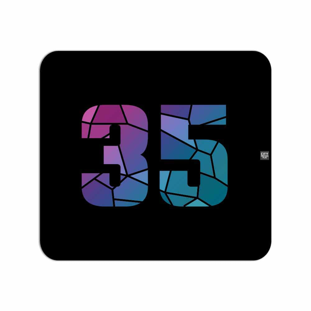 35 Number Mousepad (Black)