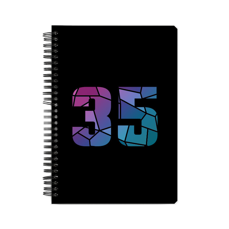 35 Number Notebook (Black, A5 Size, 100 Pages, Ruled, 6 Pack)