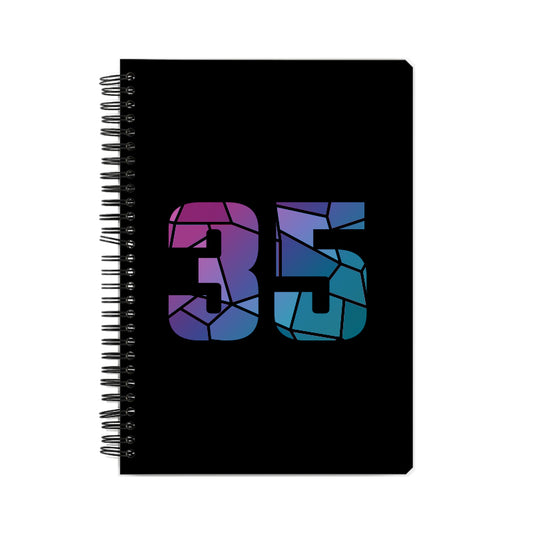 35 Number Notebook (Black, A5 Size, 100 Pages, Ruled, 6 Pack)