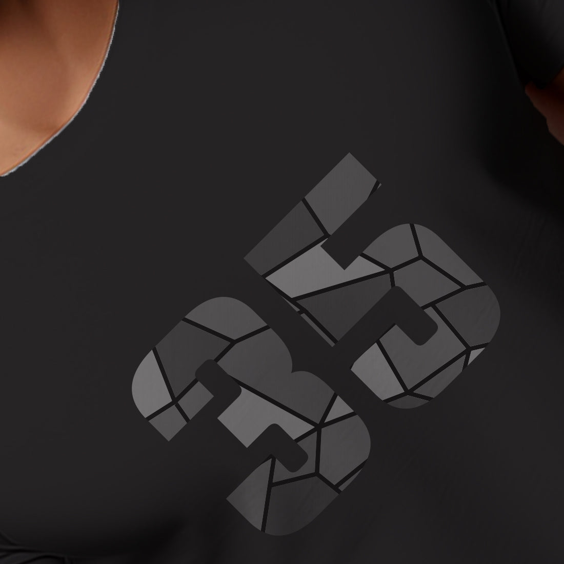35 Number Men Unisex T-Shirt | Custom Number Graphic Tee (Black)