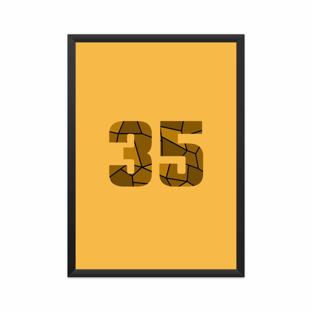 35 Number Framed Poster