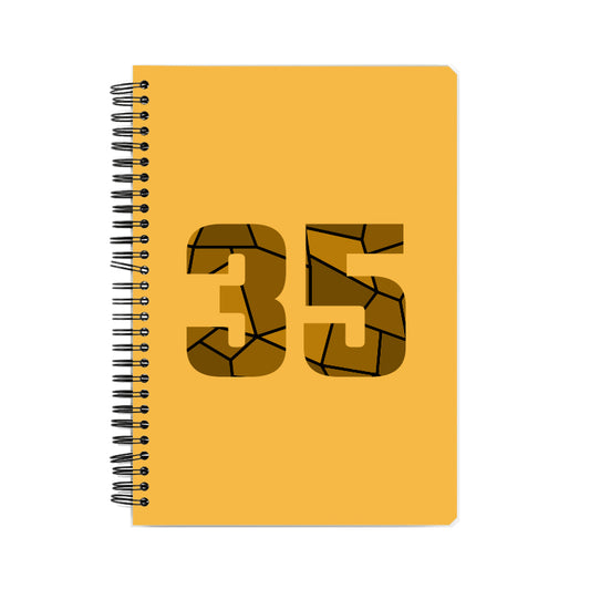 35 Number Notebook (Golden Yellow, A5 Size, 100 Pages, Ruled, 6 Pack)