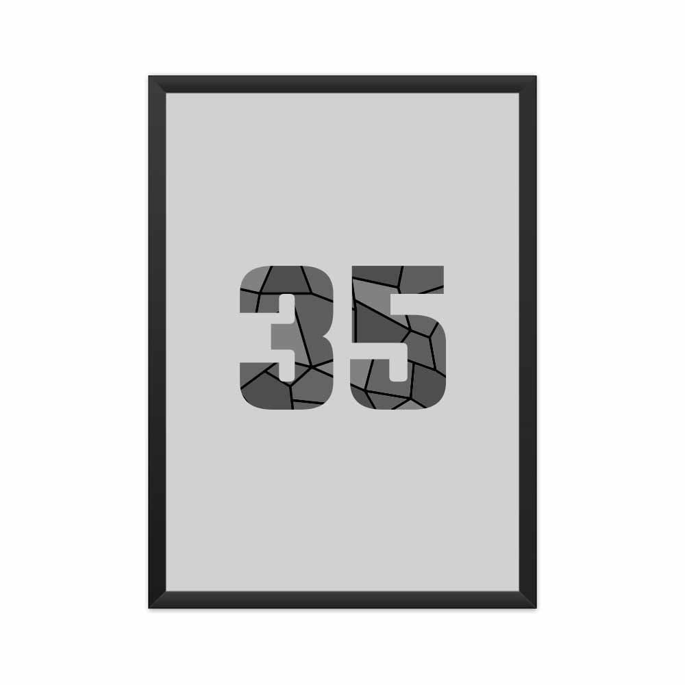 35 Number Framed Poster