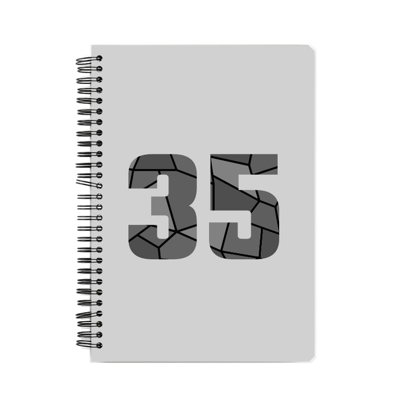 35 Number Notebook (Melange Grey, A5 Size, 100 Pages, Ruled, 6 Pack)