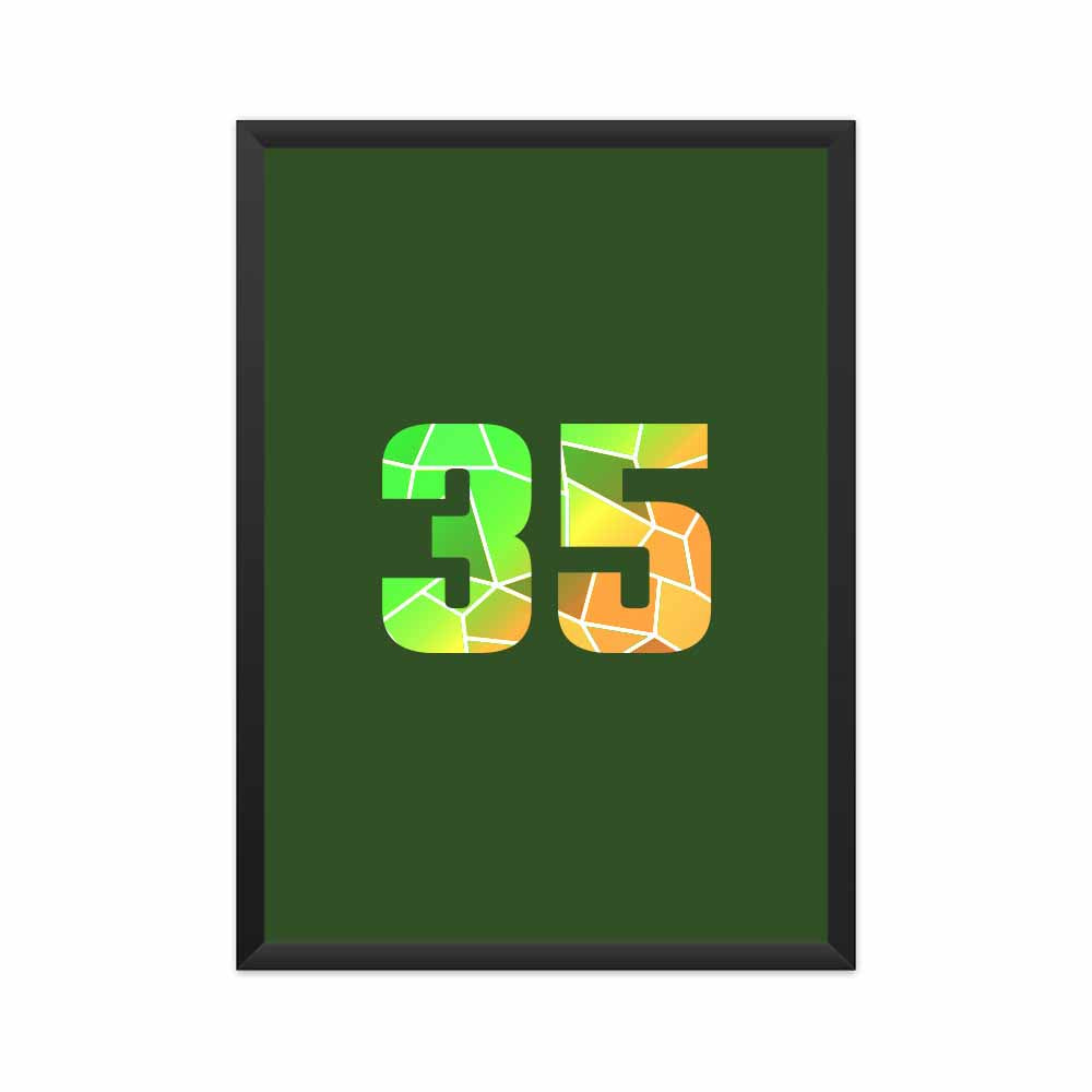 35 Number Framed Poster